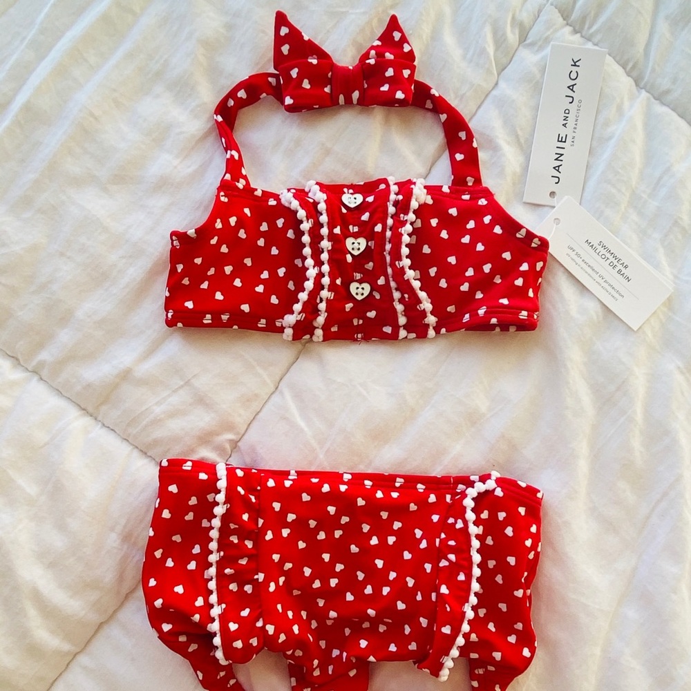 12-18 mo red heart bikini - New - Janie And Jack
